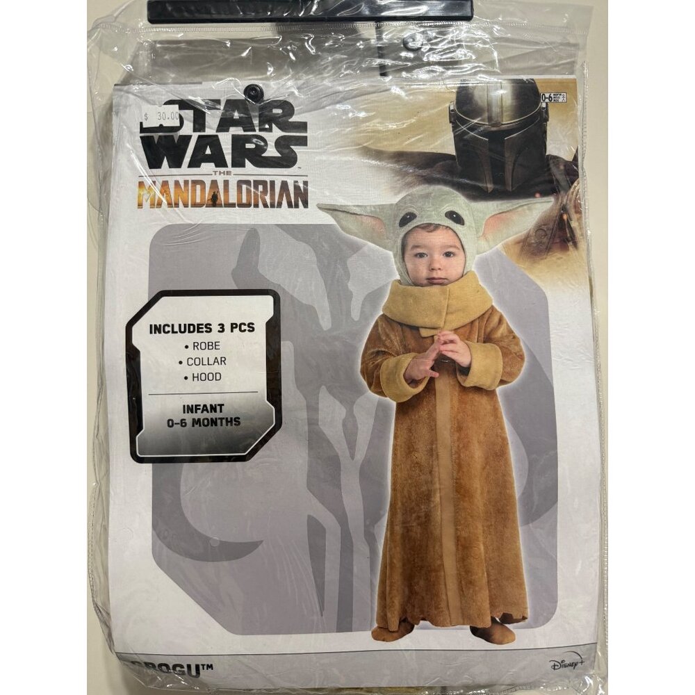 Star Wars Mandalorian GROGU costume Baby Infant 0-6 months NWT robe hood collar - Picture 6 of 7
